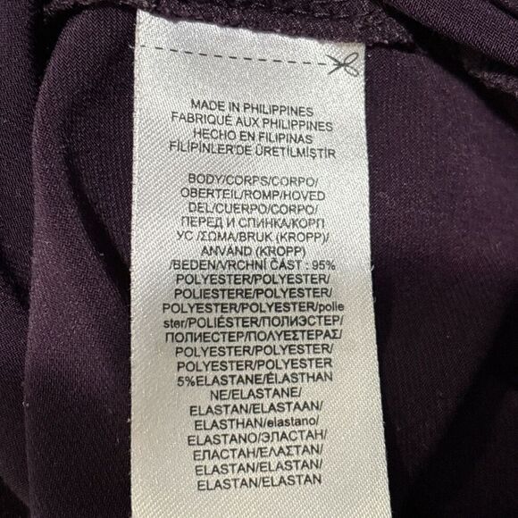 Lauren Ralph Lauren Twist Knot Sheath Dress Size 16 Purple Sleeveless Stretch - Picture 10 of 11